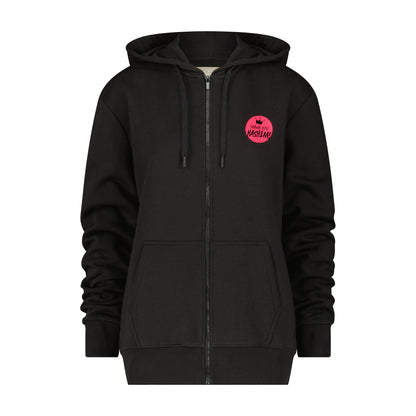 Sweatshirt / Black with Pink Logo