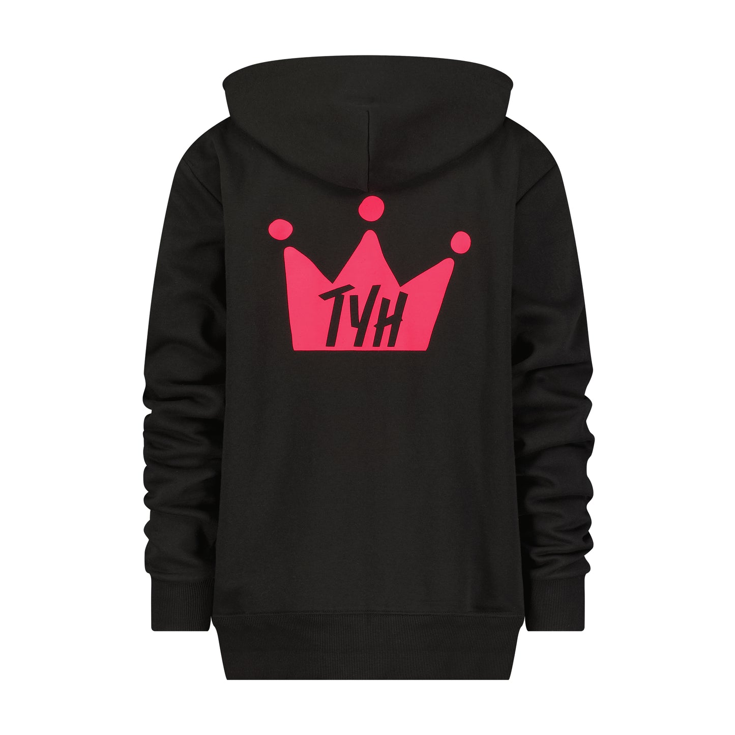 Sweatshirt / Black with Pink Logo