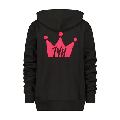 Sweatshirt / Black with Pink Logo