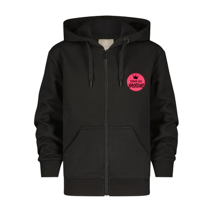 Sweatshirt / Black with Pink Logo