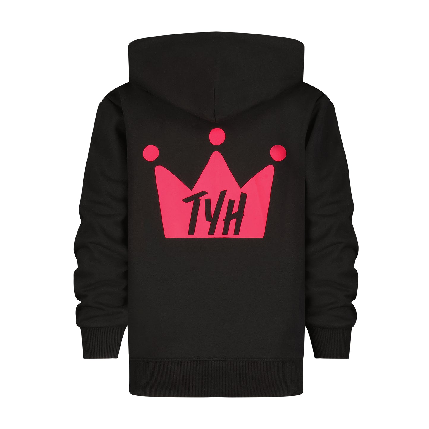 Sweatshirt / Black with Pink Logo