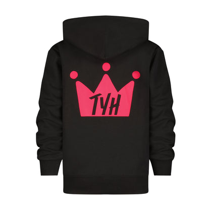 Sweatshirt / Black with Pink Logo