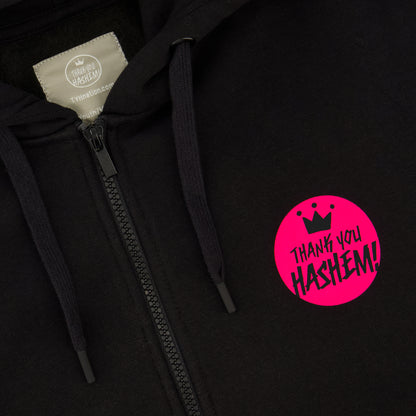 Sweatshirt / Black with Pink Logo