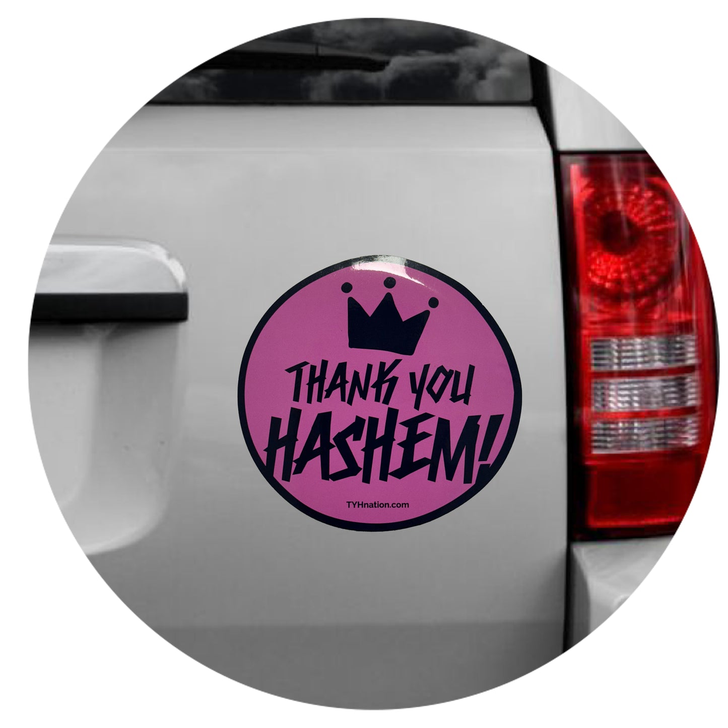 Car magnet / TYH Logo - Pink