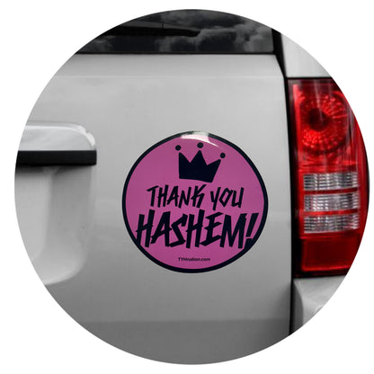 Car magnet / TYH Logo - Pink