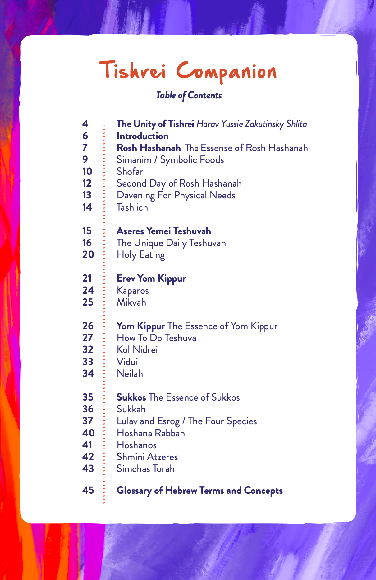 TYH Torah Tishrei Companion - UPDATED FOR 5786