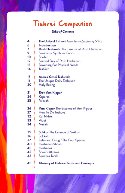 TYH Torah Tishrei Companion - UPDATED FOR 5786