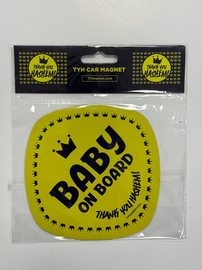 Car magnet / Baby on board - Yellow