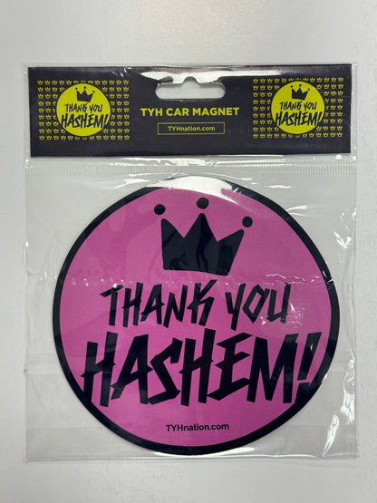 Car magnet / TYH Logo - Pink