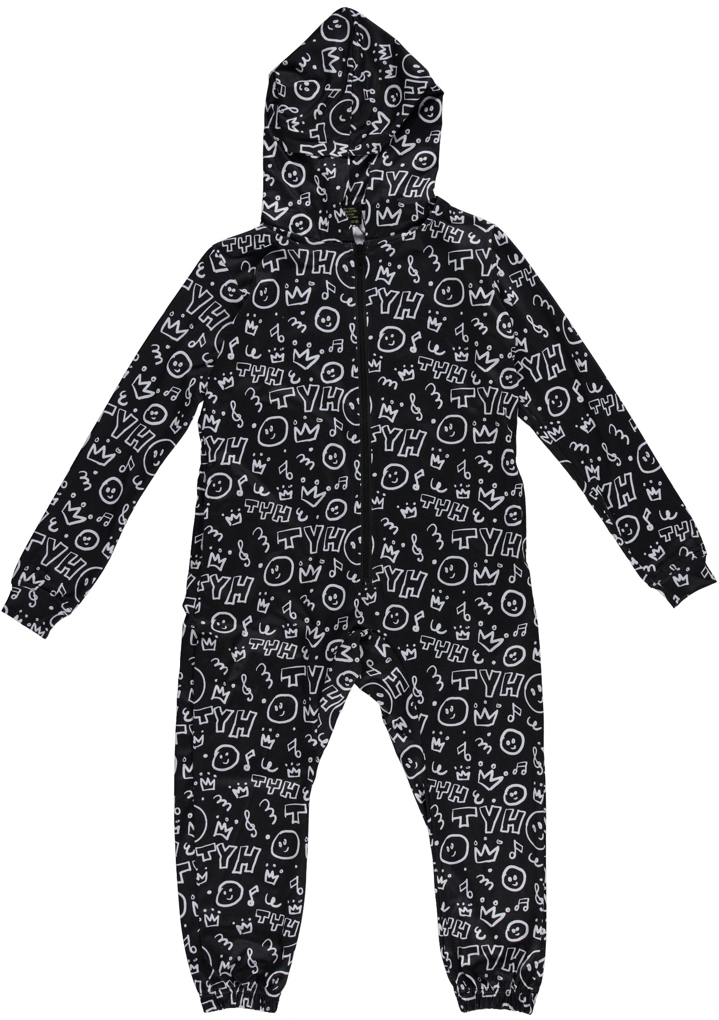 TYH Black Graffiti Jumpsuit