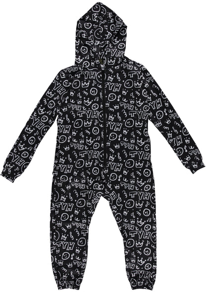 TYH Black Graffiti Jumpsuit