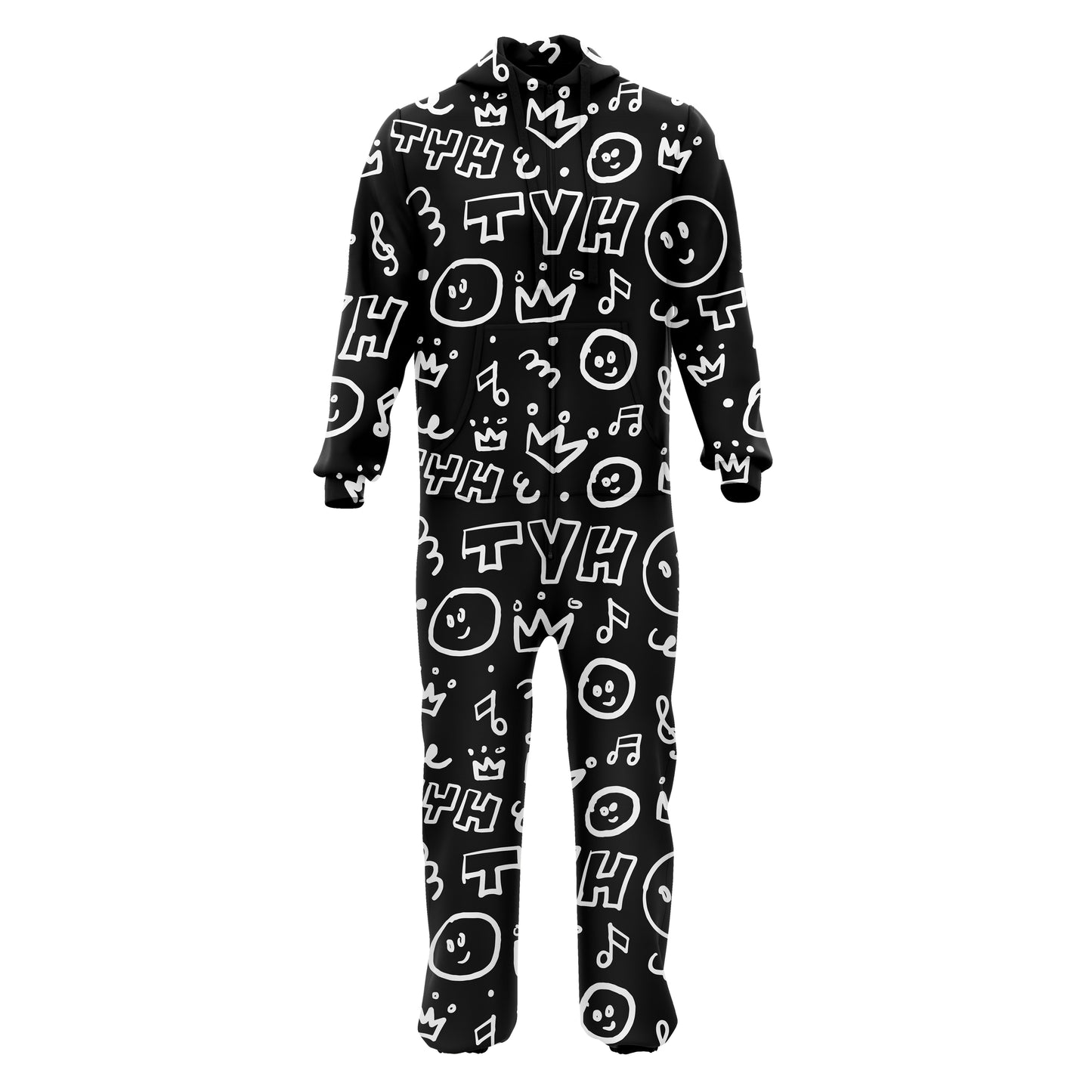 TYH Black Graffiti Jumpsuit