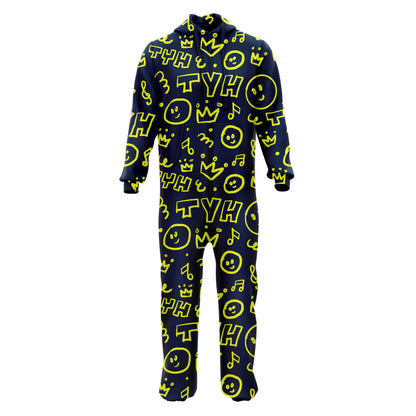TYH Navy Graffiti Jumpsuit