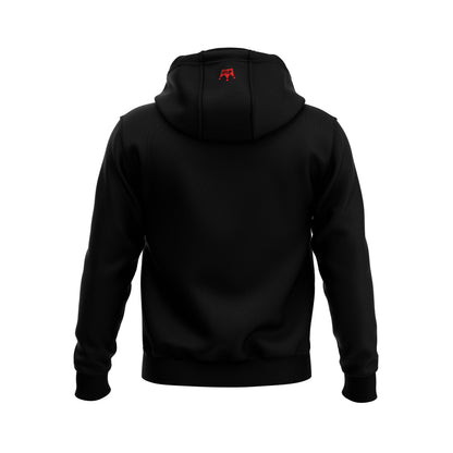 Sweatshirt / Black with Red Logo "TRUE TO SIZE"