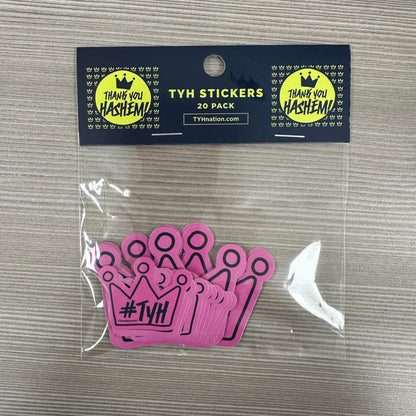 TYH Pink Crown Sticker Pack - 20 Stickers
