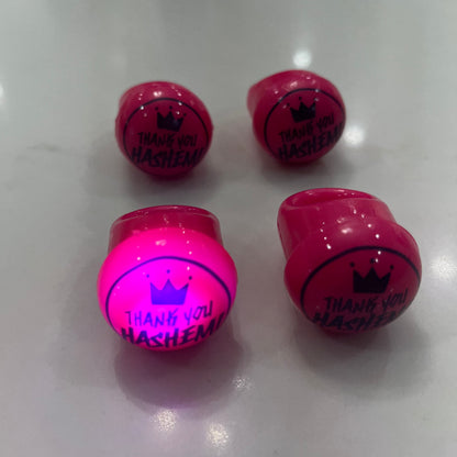 TYH LED Light Up Rings / Pink / 5 Pack