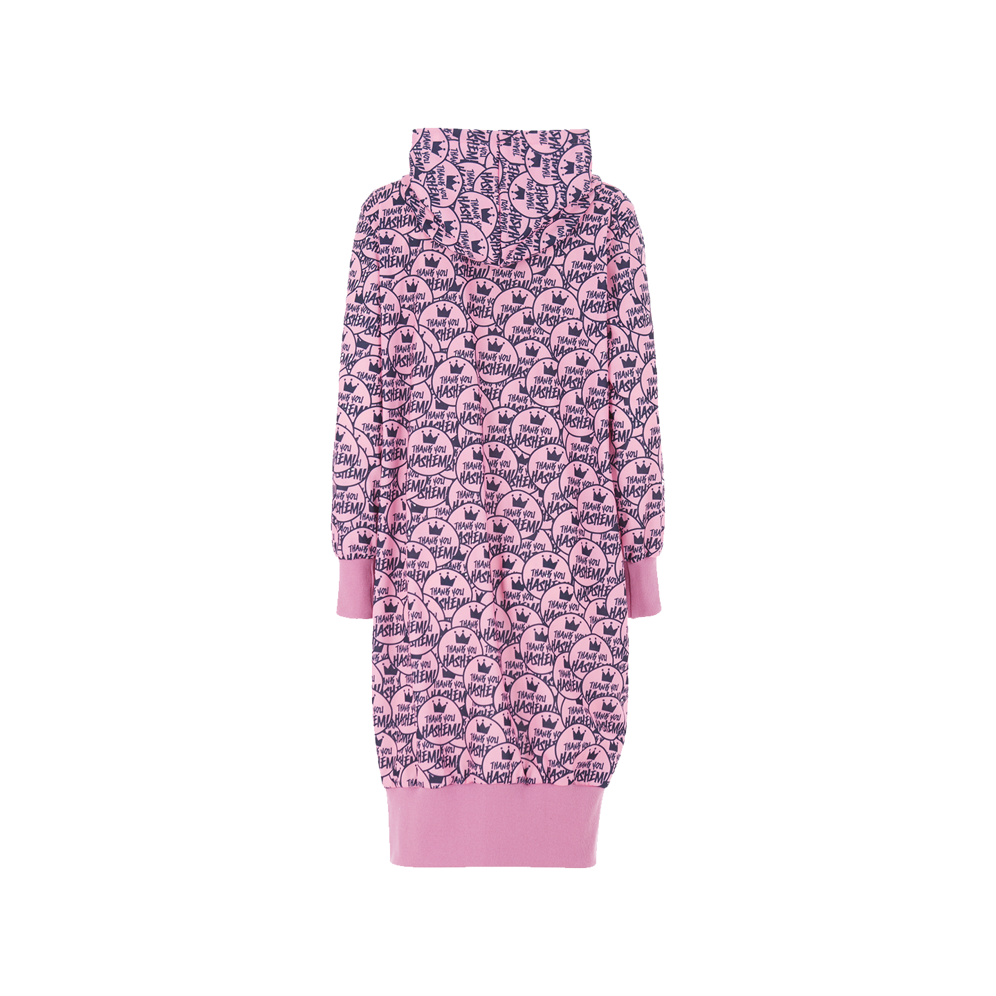 TYH All Over Logo Pink Sweatshirt Dress