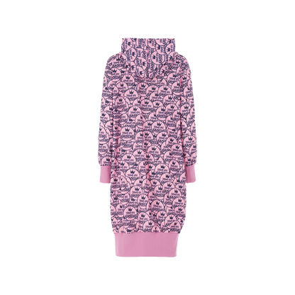 TYH All Over Logo Pink Sweatshirt Dress