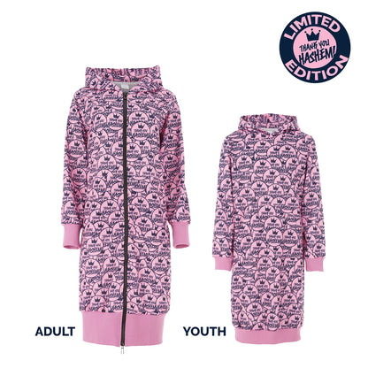 TYH All Over Logo Pink Sweatshirt Dress