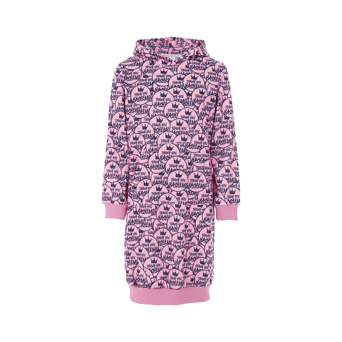 TYH All Over Logo Pink Sweatshirt Dress